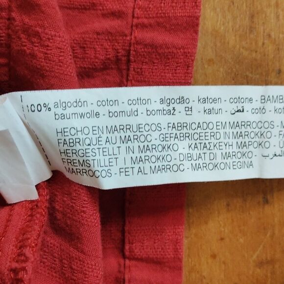 Zara skirt size 2 to 3 years red overalls skirt cotton adjustable spring boho - Picture 8 of 8